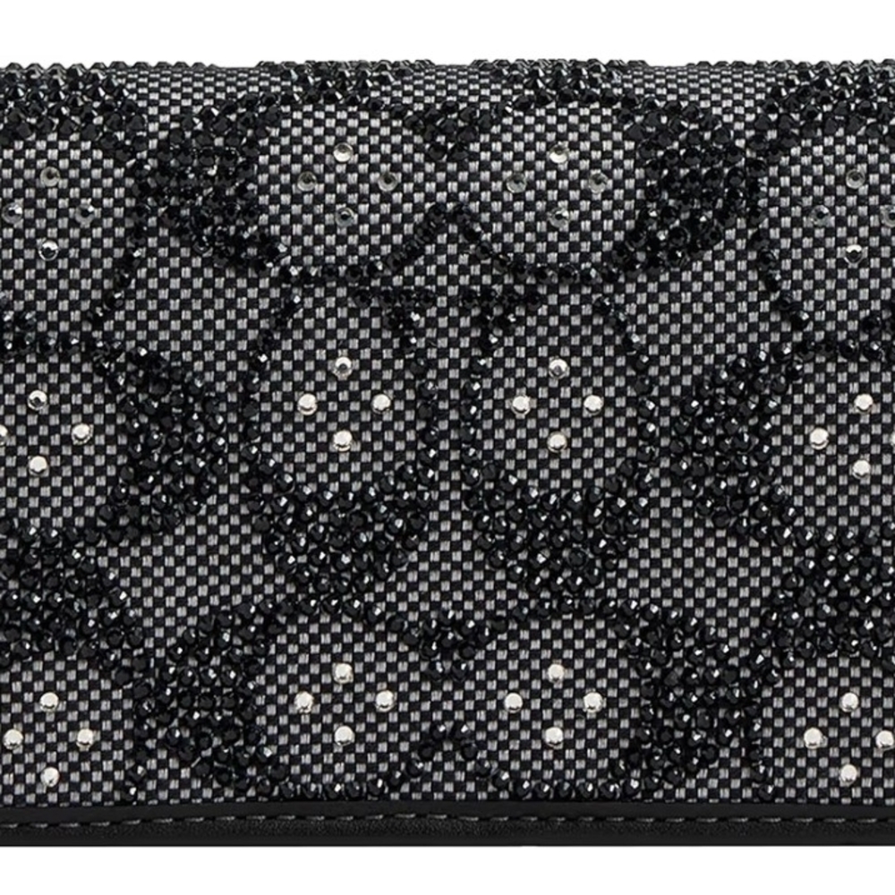 COACH Crystal Signature Jacquard Essential Slim Card/Wallet Case BLACK  unopened